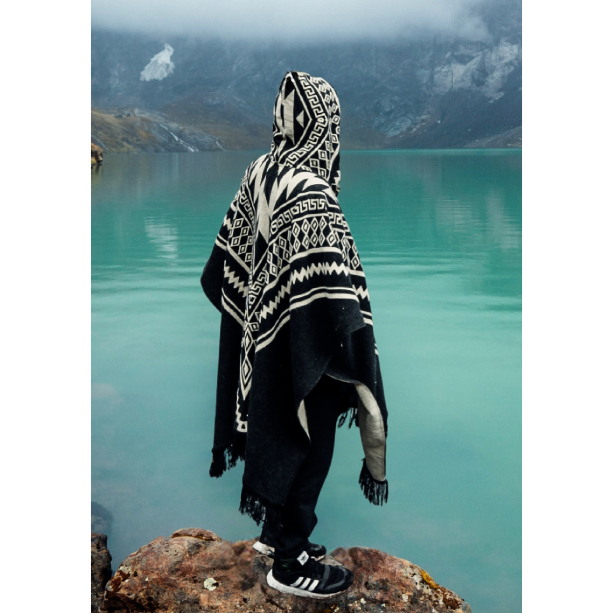 Monte - Black Poncho - Latitude Zero Goods Monte - Black Poncho - Latitude Zero Goods