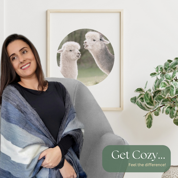 Aquamarine Alpaca Wool Shawl - Latitude Zero Goods