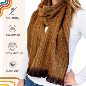 Camel Alpaca Wool Scarf - Josefa