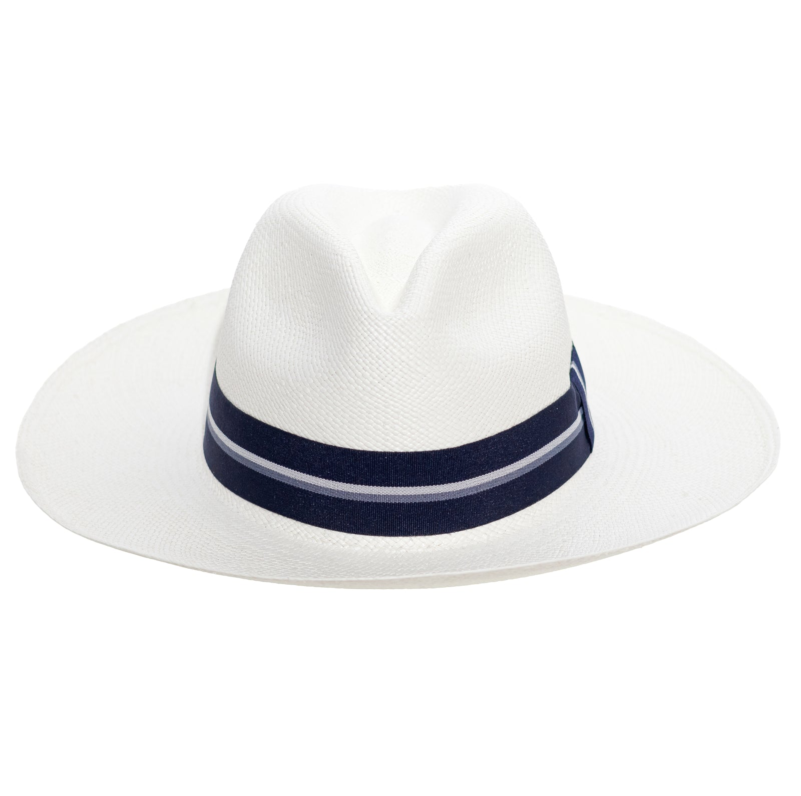 White Panama Hat | Blue Band