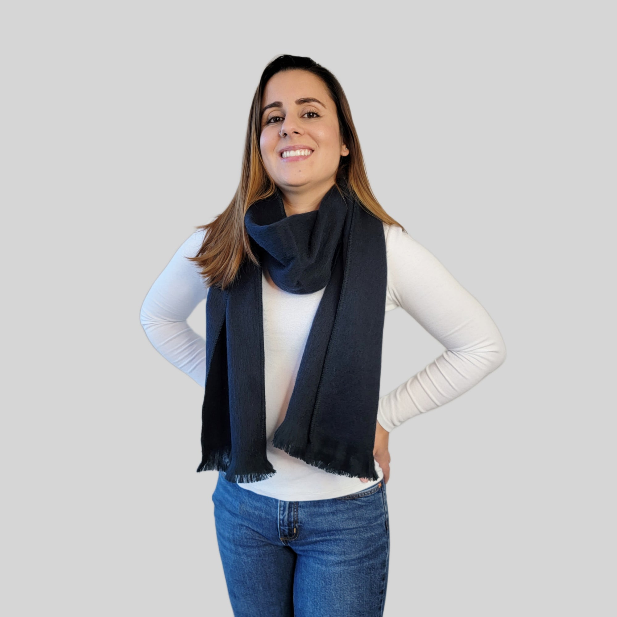 Eloisa - Dark Blue Scarf