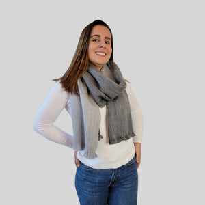 Julia - Gray Reversible Scarf