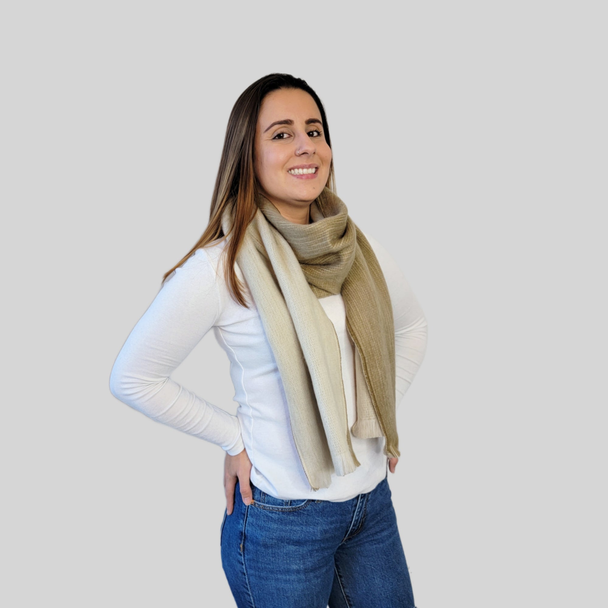 Fatima - Beige Reversible Scarf