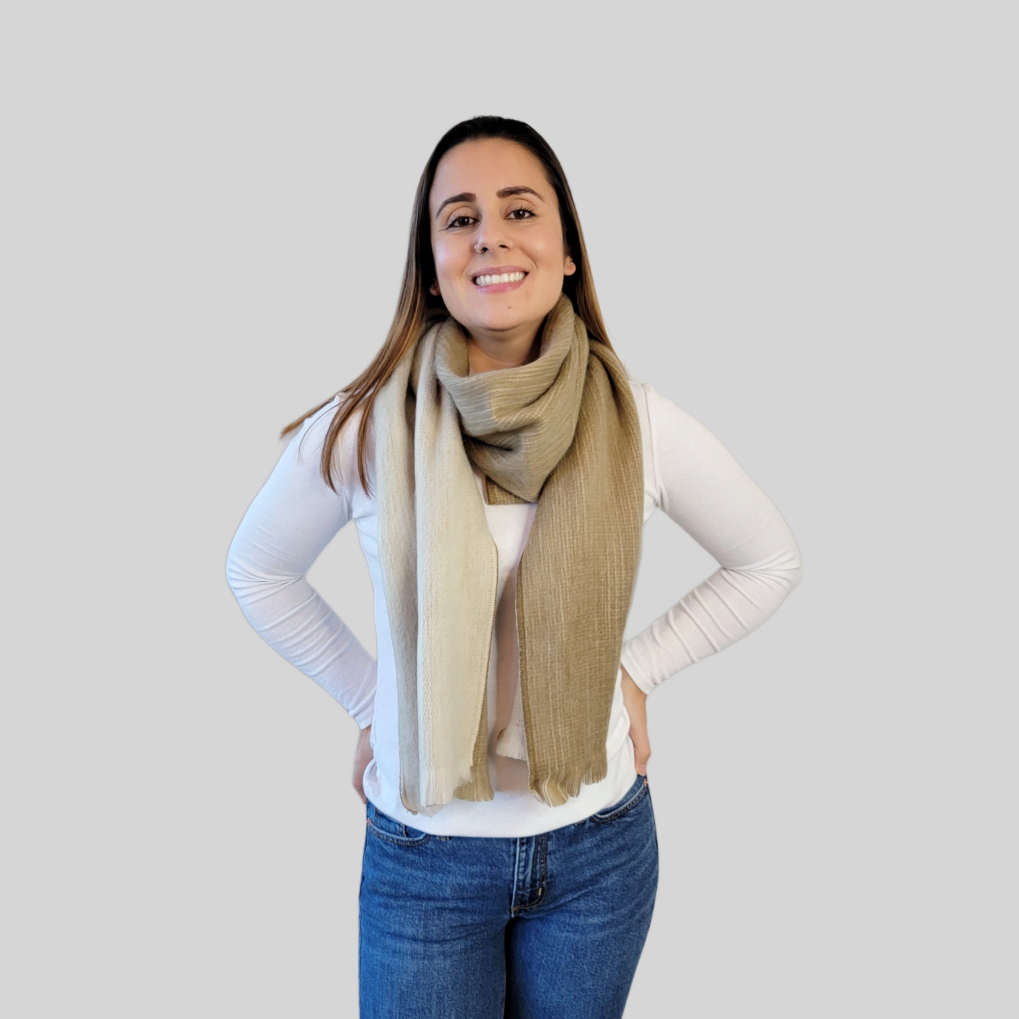 Fatima - Beige Reversible Scarf