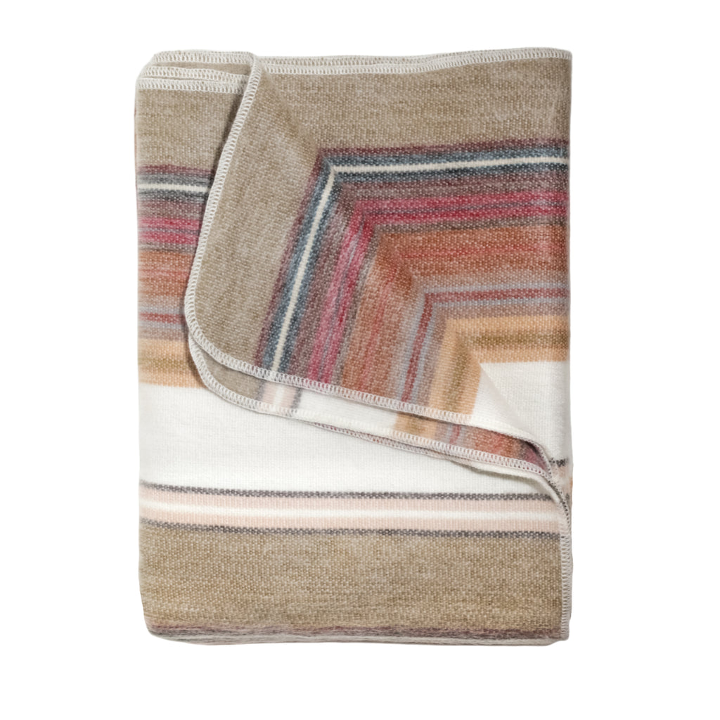 Beige Alpaca Wool Throw Blanket - San Clemente - Latitude Zero Goods