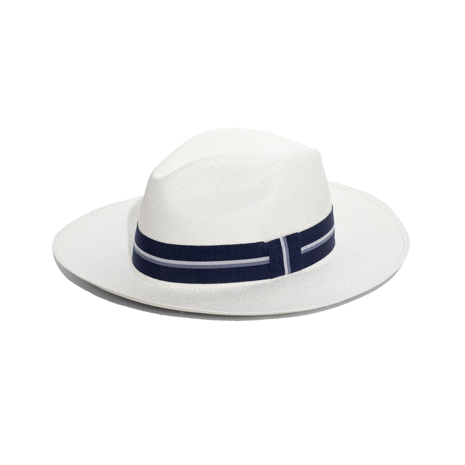 White Panama Hat | Blue Band