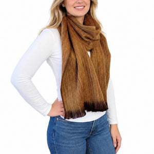 Camel Alpaca Wool Scarf - Josefa