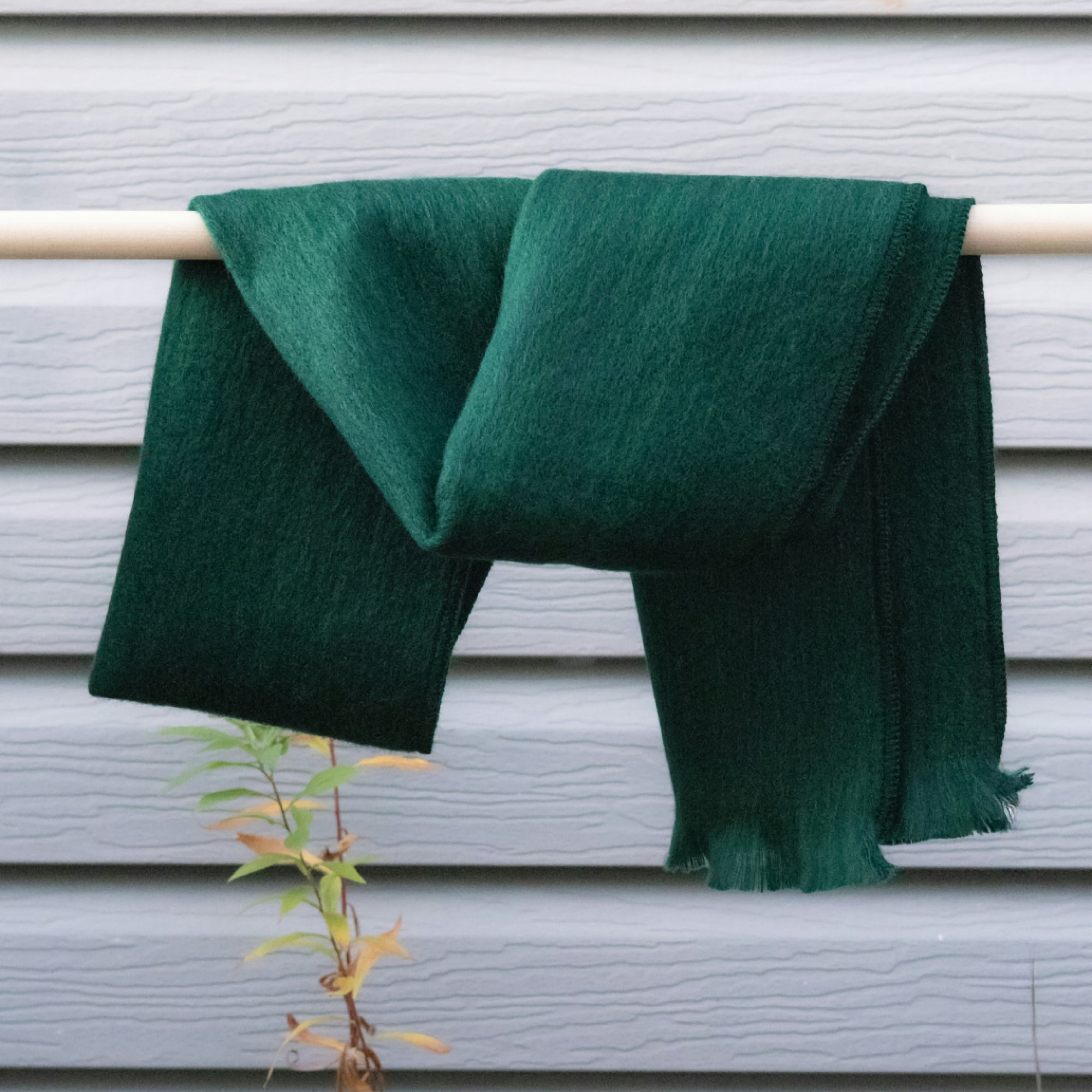 Clemencia - Green Wool Scarf