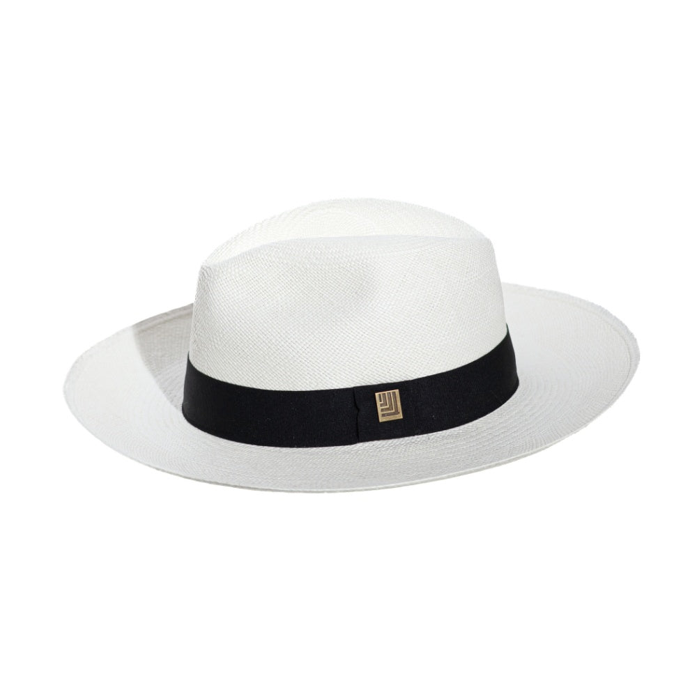 White Panama Hat | Black Band