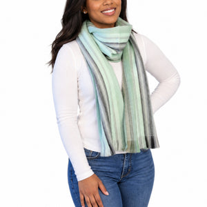 Mint Alpaca Wool Scarf - Gabriela