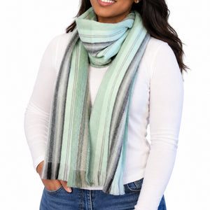 Mint Alpaca Wool Scarf - Gabriela