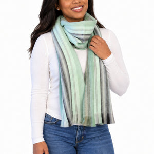 Mint Alpaca Wool Scarf - Gabriela