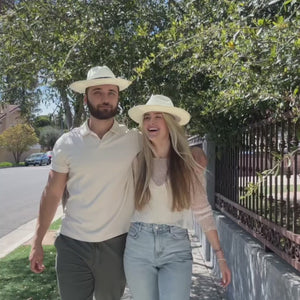 White Panama Hat | Black Band