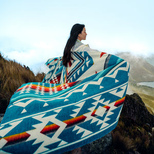 Ingapirca- Turquoise Native Blanket