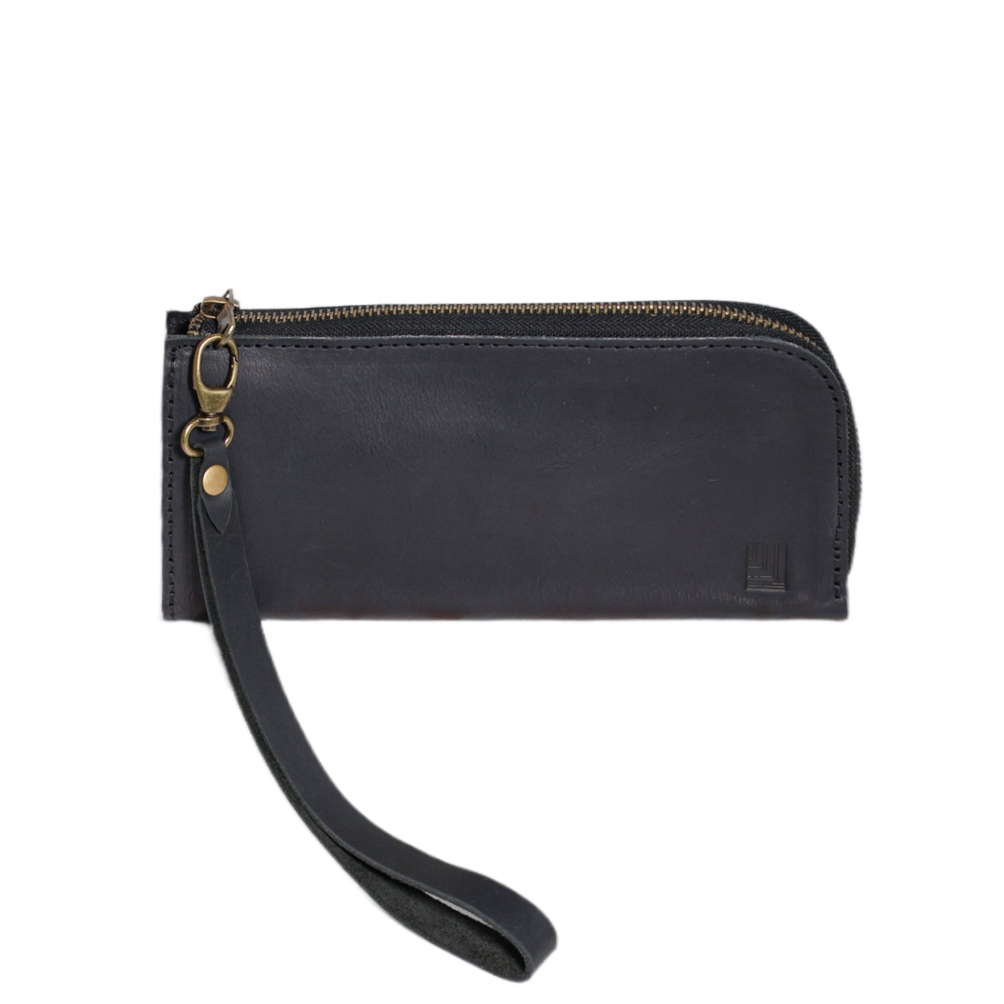 Black Continental - Full Grain Leather Zipper Wallet