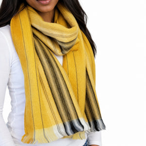 Yellow Alpaca Wool Scarf - Liliana
