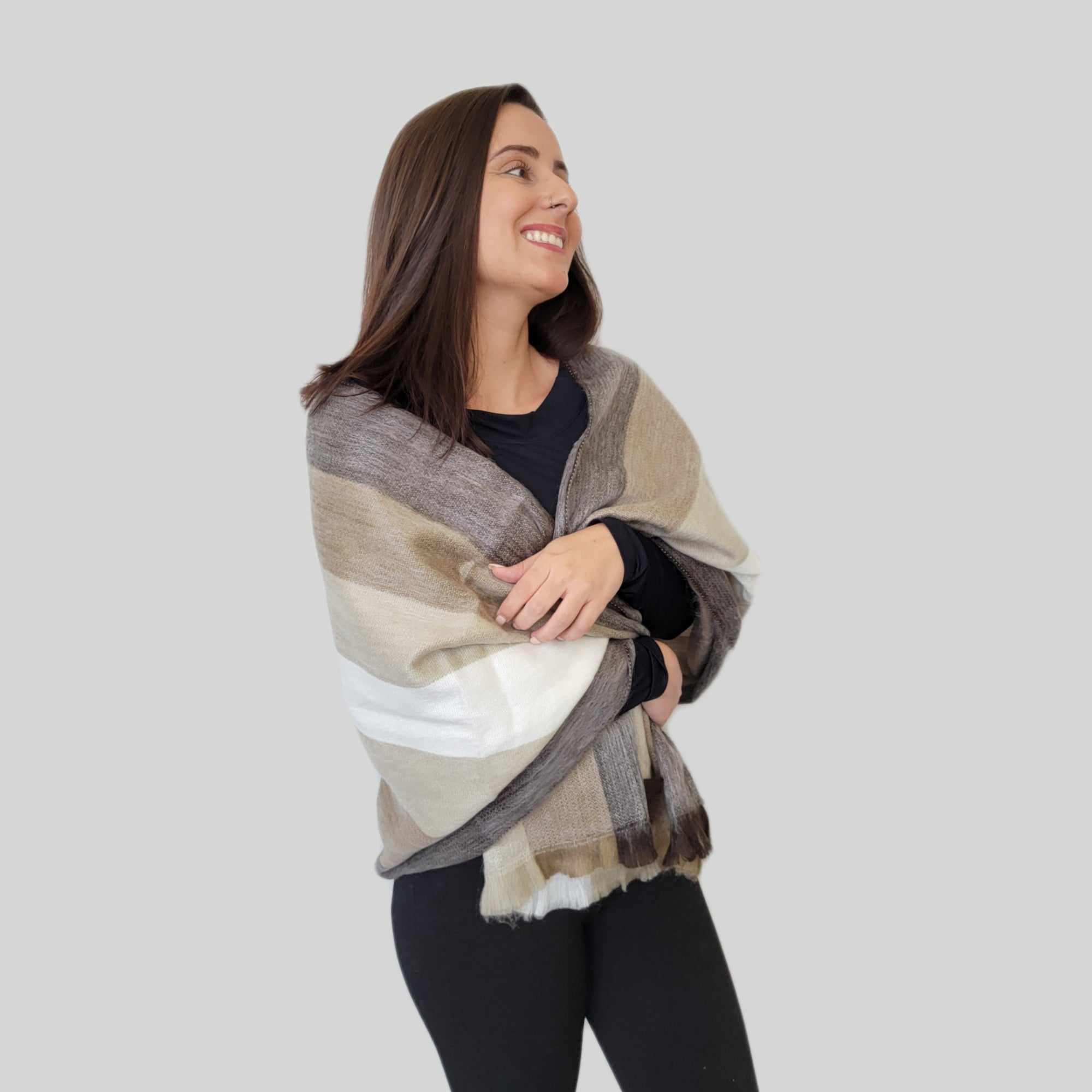 Condor - Alpaca Wool Shawl - Handmade Wool Shawl