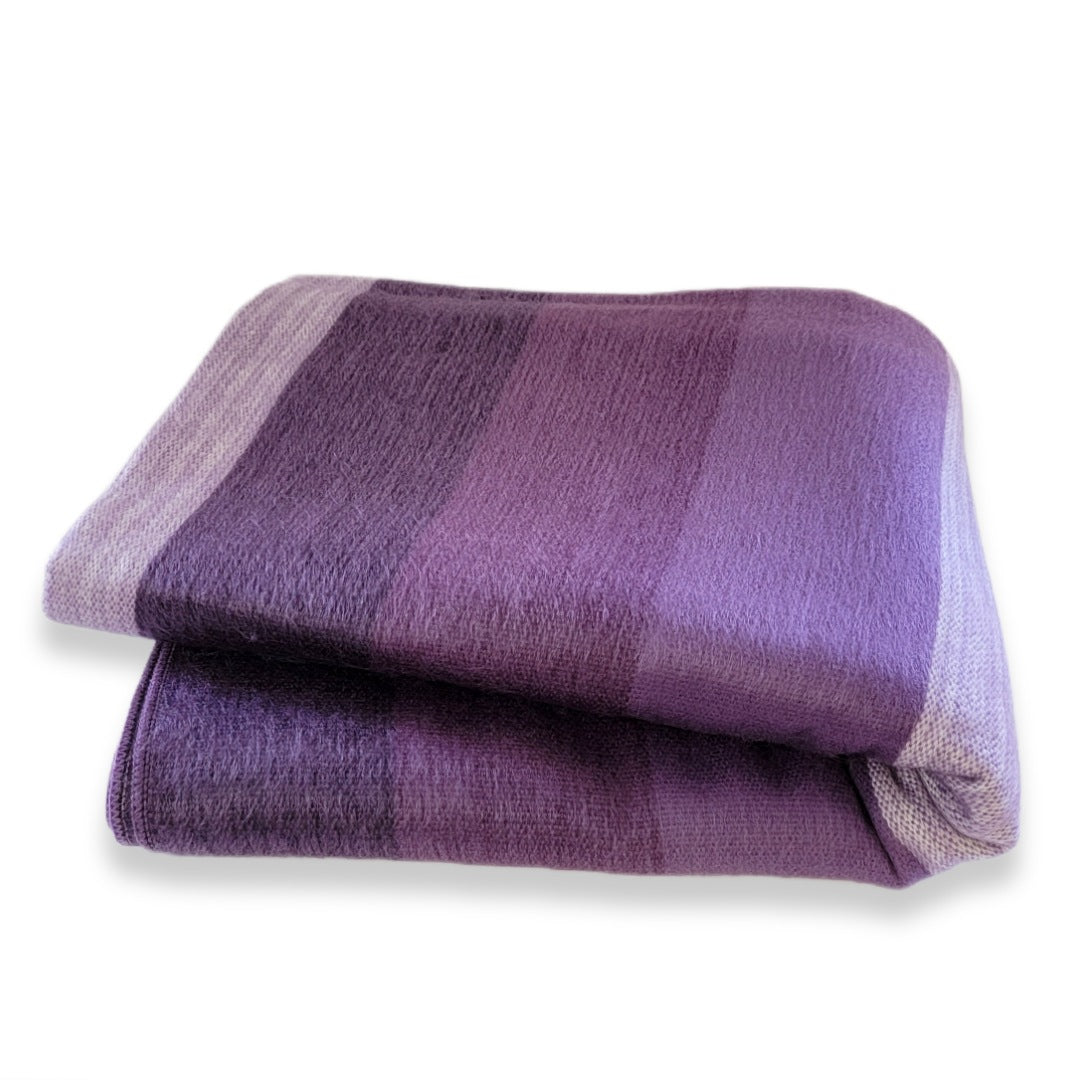 Purple - Alpaca Wool Throw Blanket