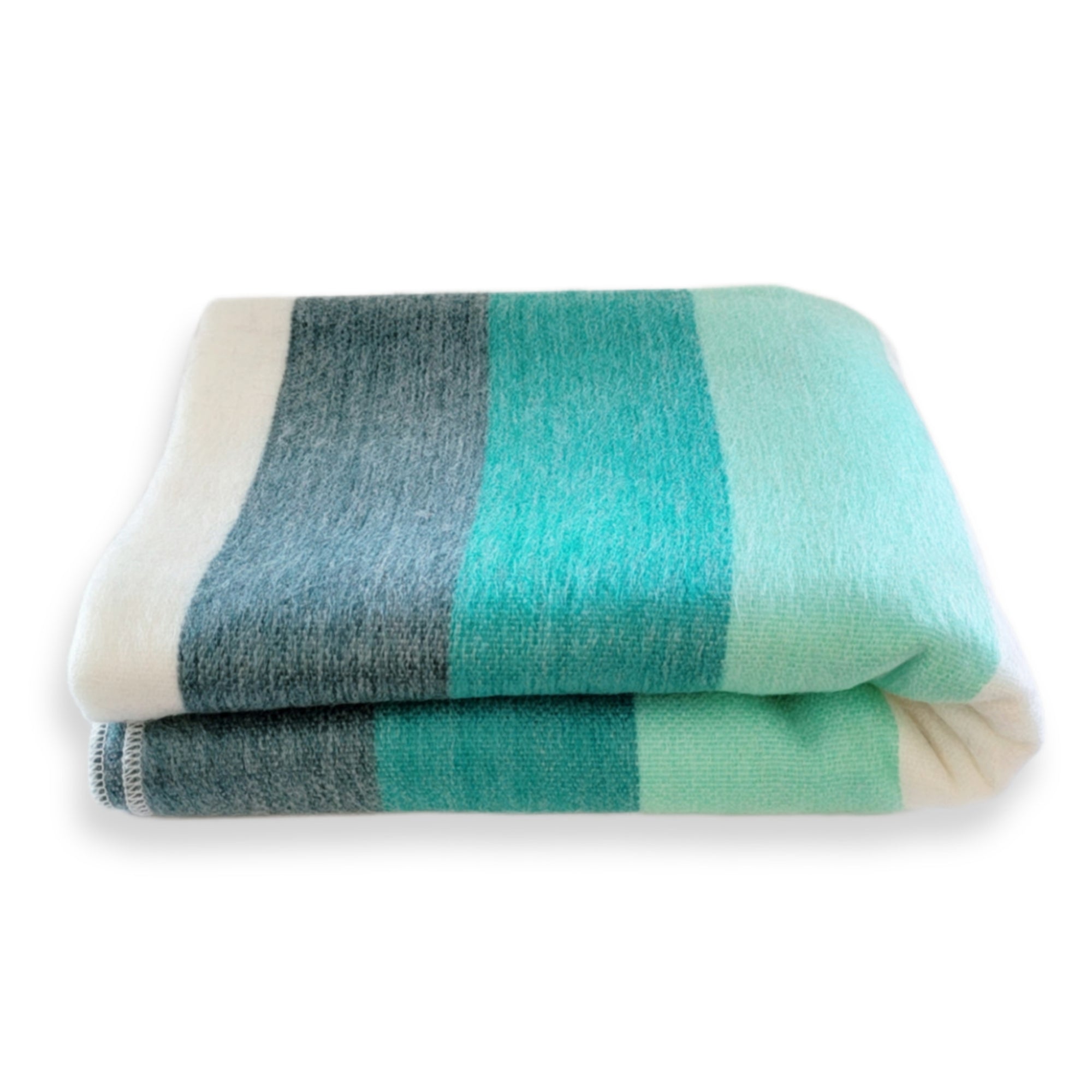 Aquamarine - Alpaca Wool Throw Blanket